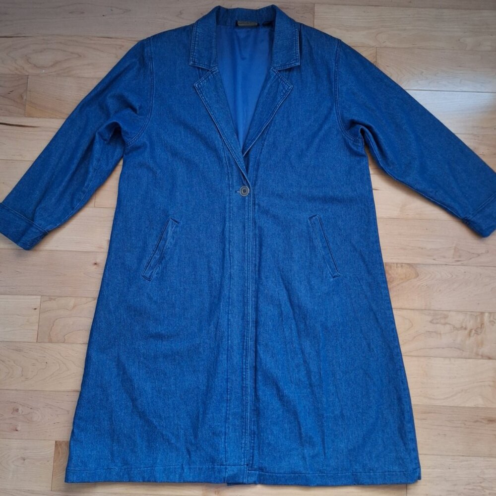Willow Ridge Vintage Swing Coat - Tent Coat / Blue Denim Size XLP Women's